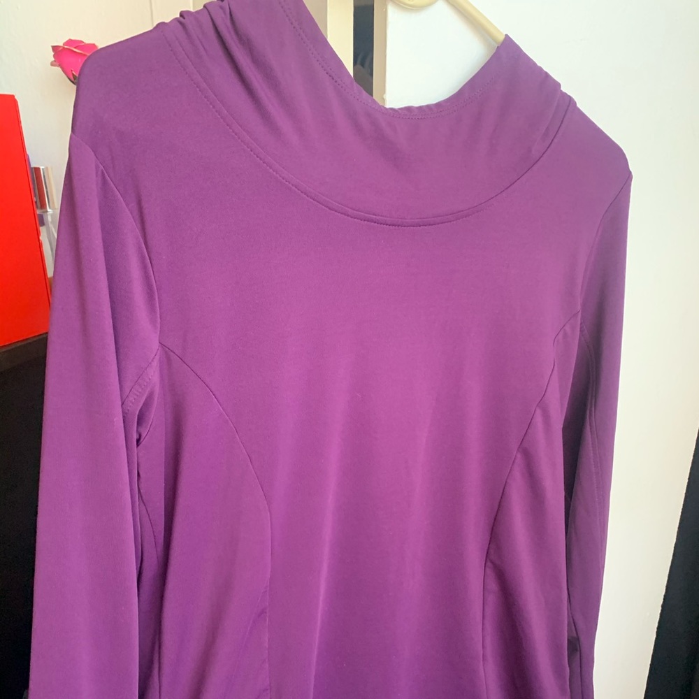 Purple long sleeve running hoodie